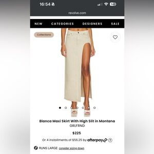 Blanca Maxi Skirt With High Slit in Montana Revolve GRLFRND